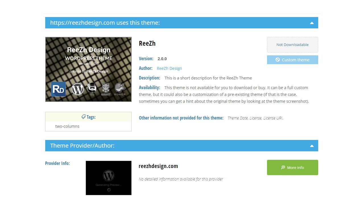 WPThemeDetector